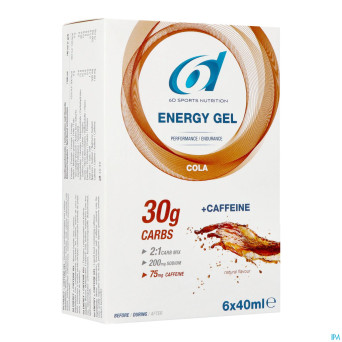 6d sixd energy + caffeine gel cola    6x40ml