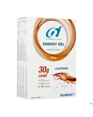 6d sixd energy + caffeine gel cola    6x40ml