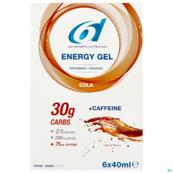 6d sixd energy + caffeine gel cola    6x40ml