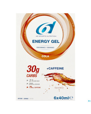 6d sixd energy + caffeine gel cola    6x40ml