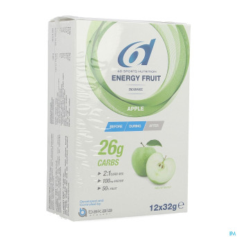 6d sixd energy fruit apple   12x32g
