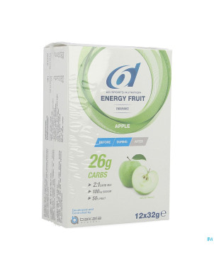 6d sixd energy fruit apple   12x32g