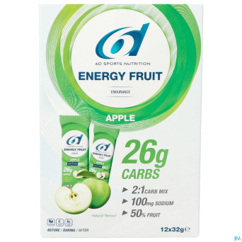 6d sixd energy fruit apple   12x32g
