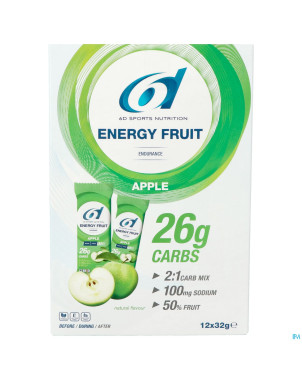 6d sixd energy fruit apple   12x32g