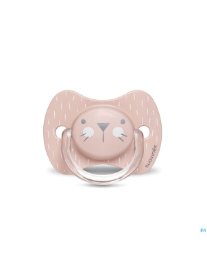 Suavinex hygge sucette silic.anat.0/6m moust. rose