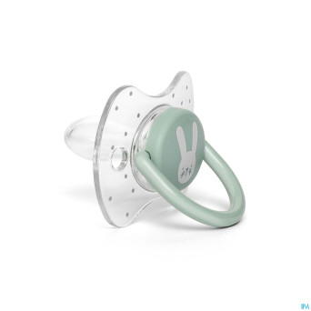 Suavinex hygge sucette silic.anat.0/6m lapins vert