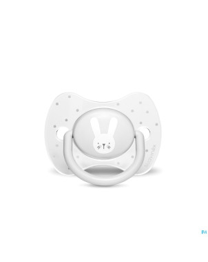 Suavinex hygge sucette silic.anat.0/6m lapins gris