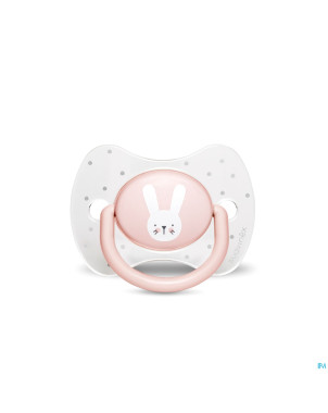 Suavinex hygge sucette silic.anat.0/6m lapins rose