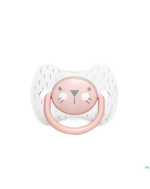 Suavinex hygge sucette silic.anat.6/18m moust.rose