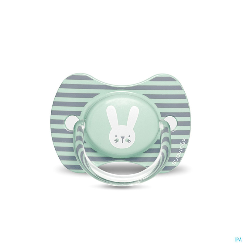 Suavinex hygge sucette silic.anat.6/18m lapin vert