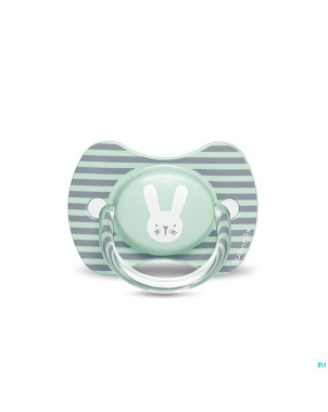 Suavinex hygge sucette silic.anat.6/18m lapin vert