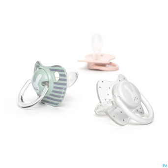 Suavinex hygge sucette silic.anat.6/18m lapin vert