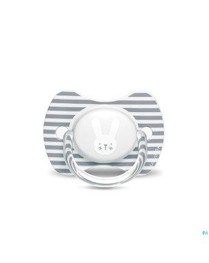 Suavinex hygge sucette silic.anat.6/18m lapin gris