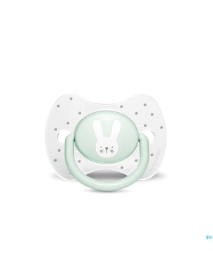 Suavinex hygge sucette silic.anat.+18m lapin vert