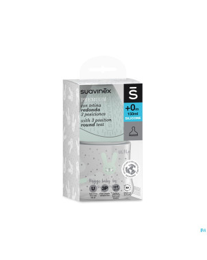 Suavinex hygge biberon silic. s 150ml lapins vert