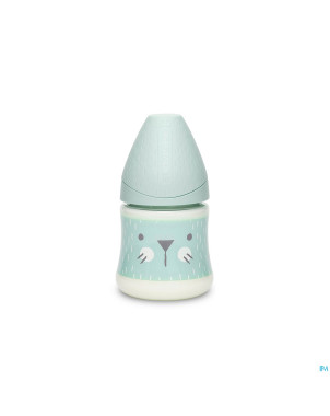Suavinex hygge biberon silic. s 150ml moust. vert