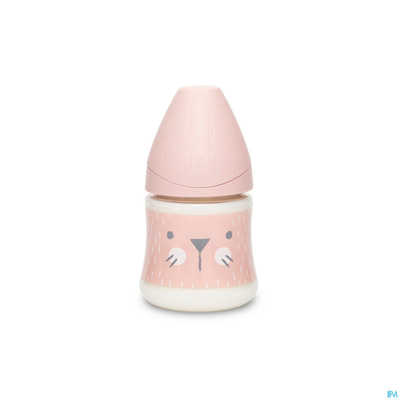 Suavinex hygge biberon silic. s 150ml moust. rose