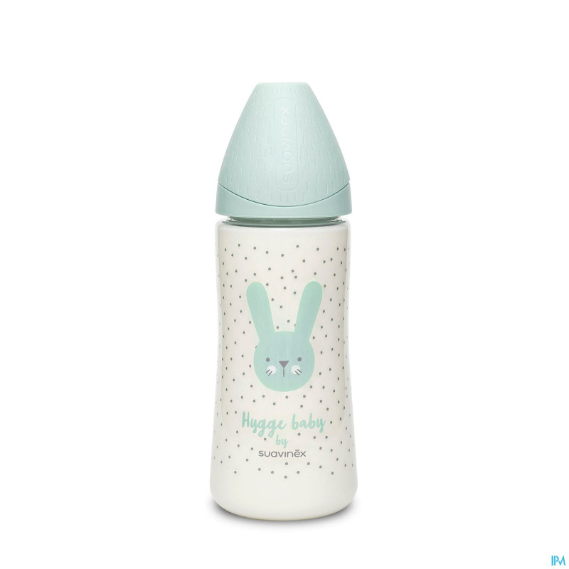 Suavinex hygge biberon silic. +4l 360ml lapin vert