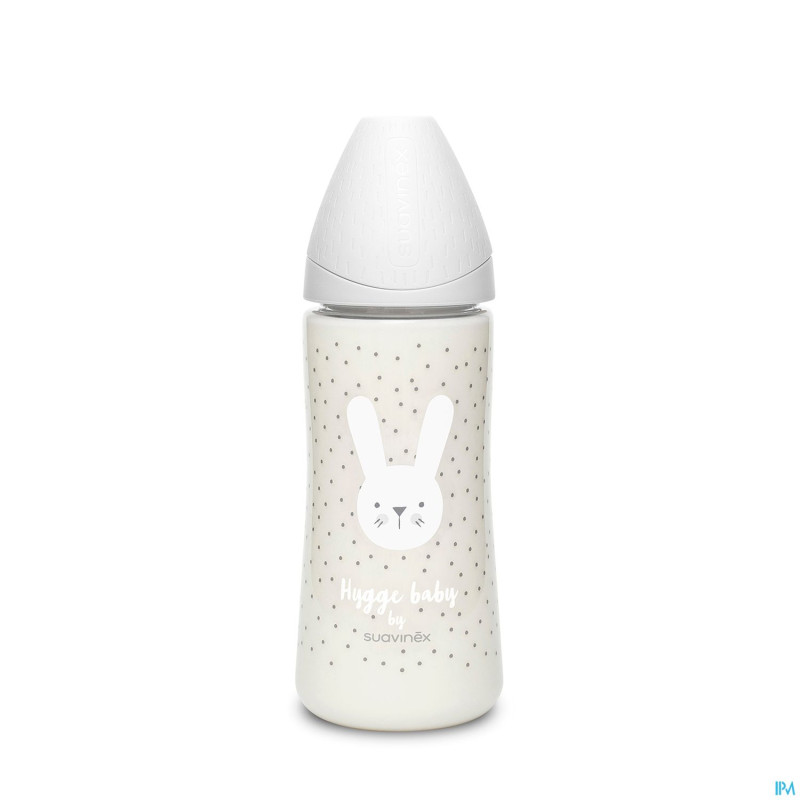 Suavinex hygge biberon silic. +4l 360ml lapin gris