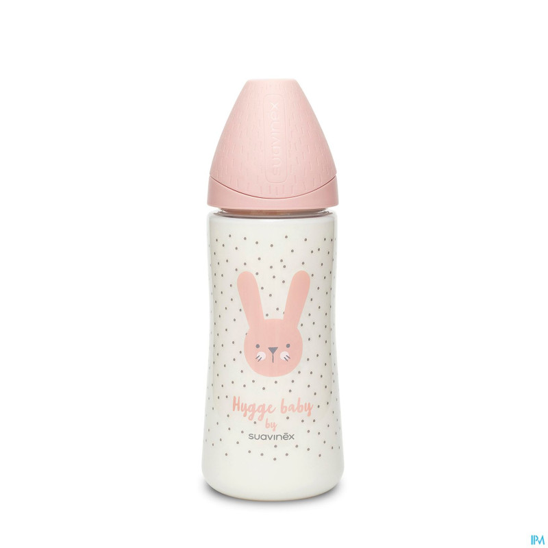 Suavinex hygge biberon silic. +4l 360ml lapin rose