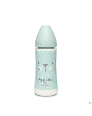 Suavinex hygge biberon silic. +4l 360ml moust.vert