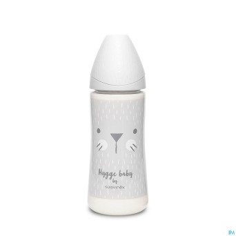 Suavinex hygge biberon silic. +4l 360ml moust.gris