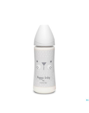 Suavinex hygge biberon silic. +4l 360ml moust.gris