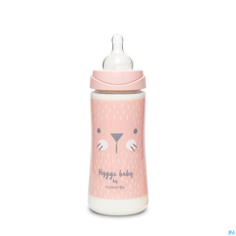 Suavinex hygge biberon silic. +4l 360ml moust.rose