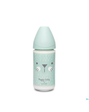 Suavinex hygge bib.verre silic.3p 240ml moust.vert