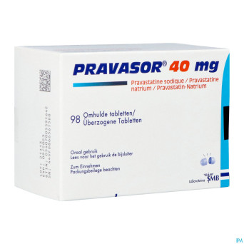 Pravasor comp enrobes  98 x 40mg