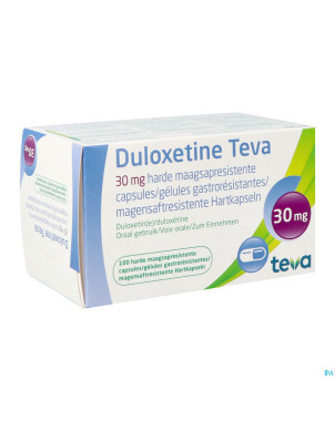 Duloxetine teva  30mg gastroresist. caps durs 100