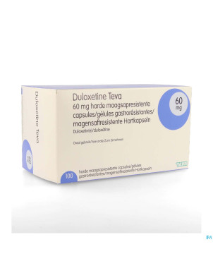 Duloxetine teva 60mg gastroresist. caps durs 100