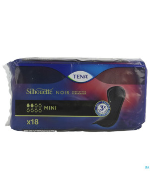 Tena silhouette mini noir pad 18