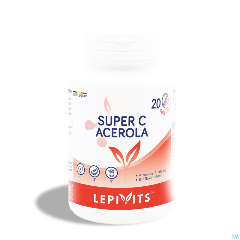 Lepivits super c acerola 500mg    comp 20