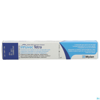 Influvac tetra susp inj ser prerempl. 1x0,5ml 2020