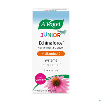 A.vogel echinaforce junior+vit c framboise comp 80