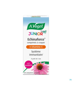 A.vogel echinaforce junior+vit c framboise comp 80
