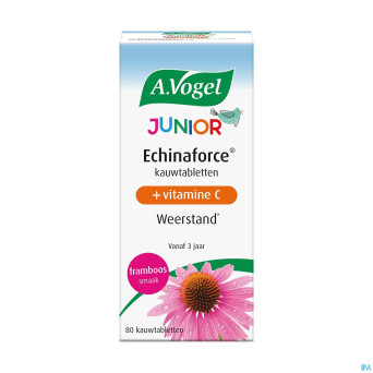 A.vogel echinaforce junior+vit c framboise comp 80