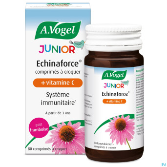 A.vogel echinaforce junior+vit c framboise comp 80