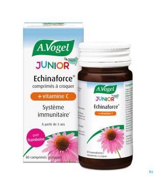 A.vogel echinaforce junior+vit c framboise comp 80