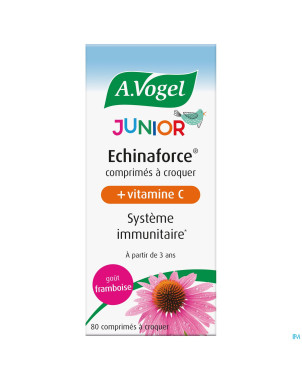 A.vogel echinaforce junior+vit c framboise comp 80