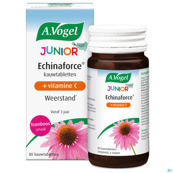 A.vogel echinaforce junior+vit c framboise comp 80
