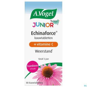 A.vogel echinaforce junior+vit c framboise comp 80