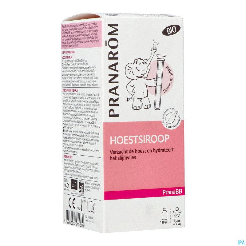 Pranarom pranabb bio sirop gorge toux seche 100ml