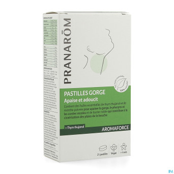Pranarom aromaforce pastilles gorge apaisante 21