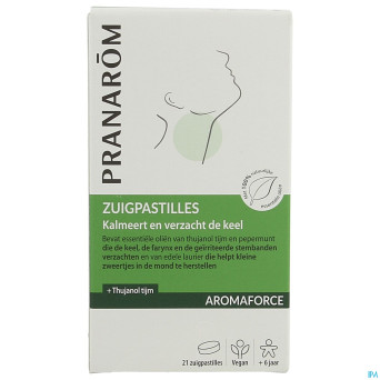 Pranarom aromaforce pastilles gorge apaisante 21