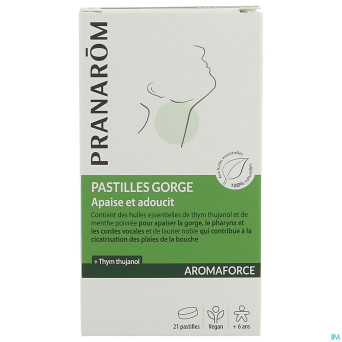 Pranarom aromaforce pastilles gorge apaisante 21