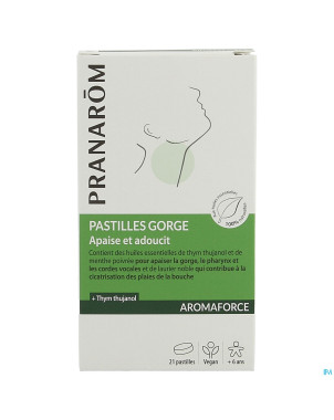 Pranarom aromaforce pastilles gorge apaisante 21