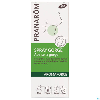 Pranarom aromaforce bio spray gorge apaisant 15ml
