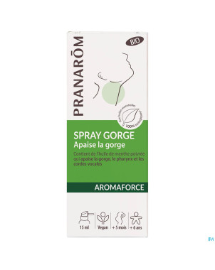 Pranarom aromaforce bio spray gorge apaisant 15ml